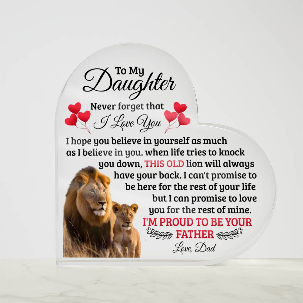 To My Daughter – Old Lion Heart Plaque
