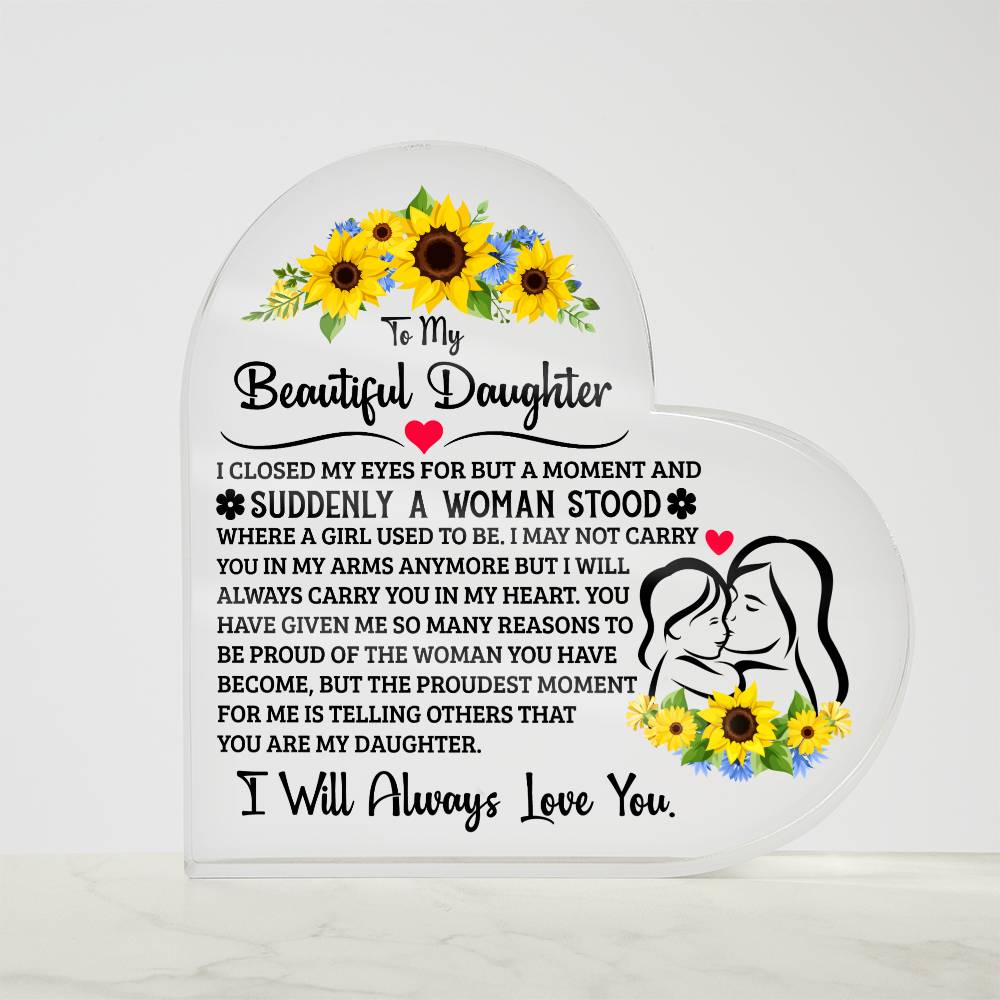To My Daughter – Proud Heart Plaque