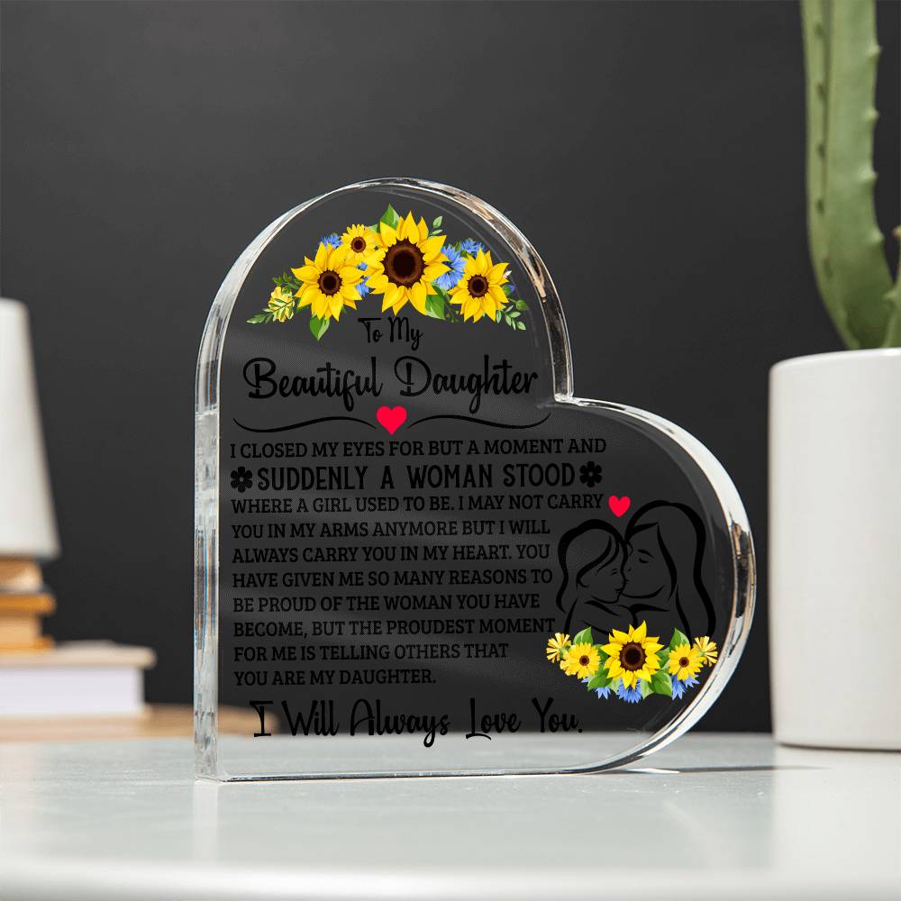 To My Daughter – Proud Heart Plaque
