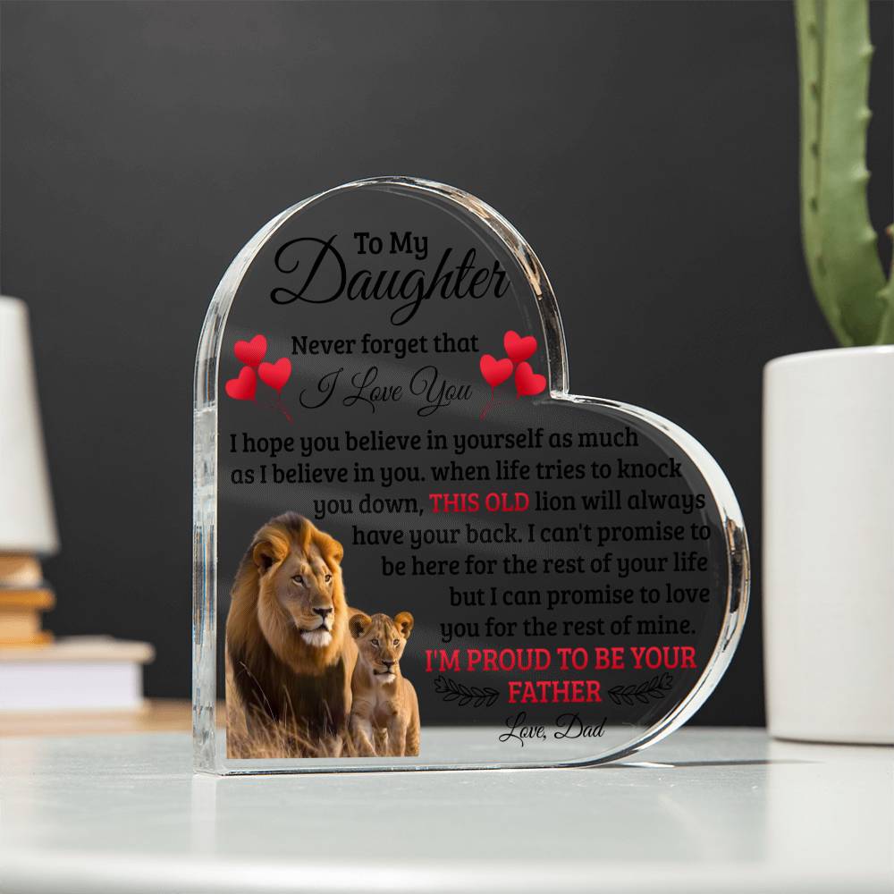 To My Daughter – Old Lion Heart Plaque