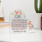 To My Beautiful Daughter – Acrylic Heart Plaque