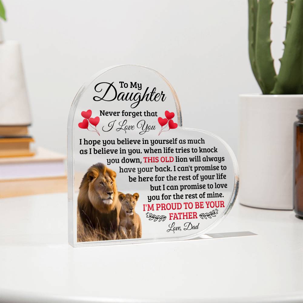 To My Daughter – Old Lion Heart Plaque