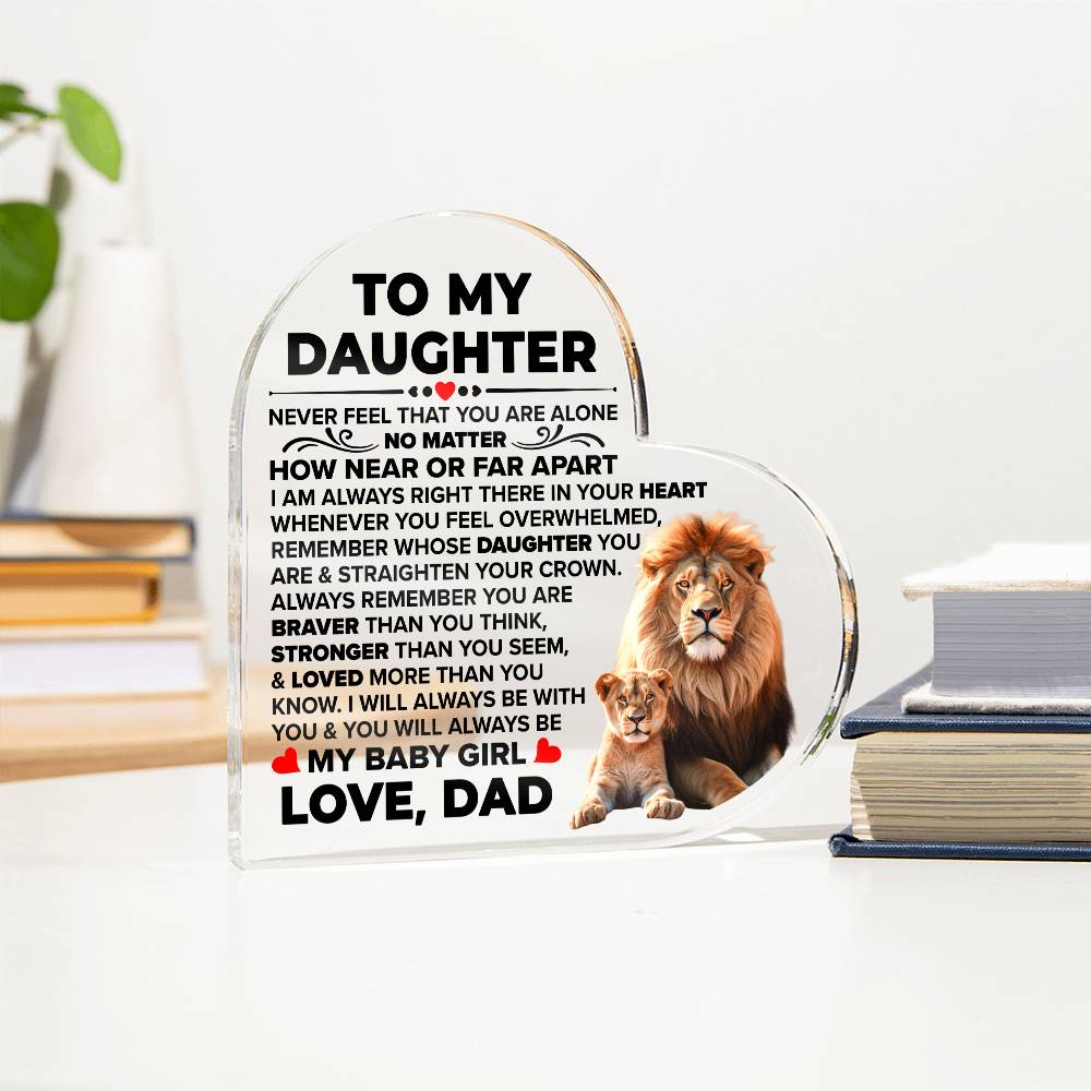 To My Daughter – Braver Heart Plaque