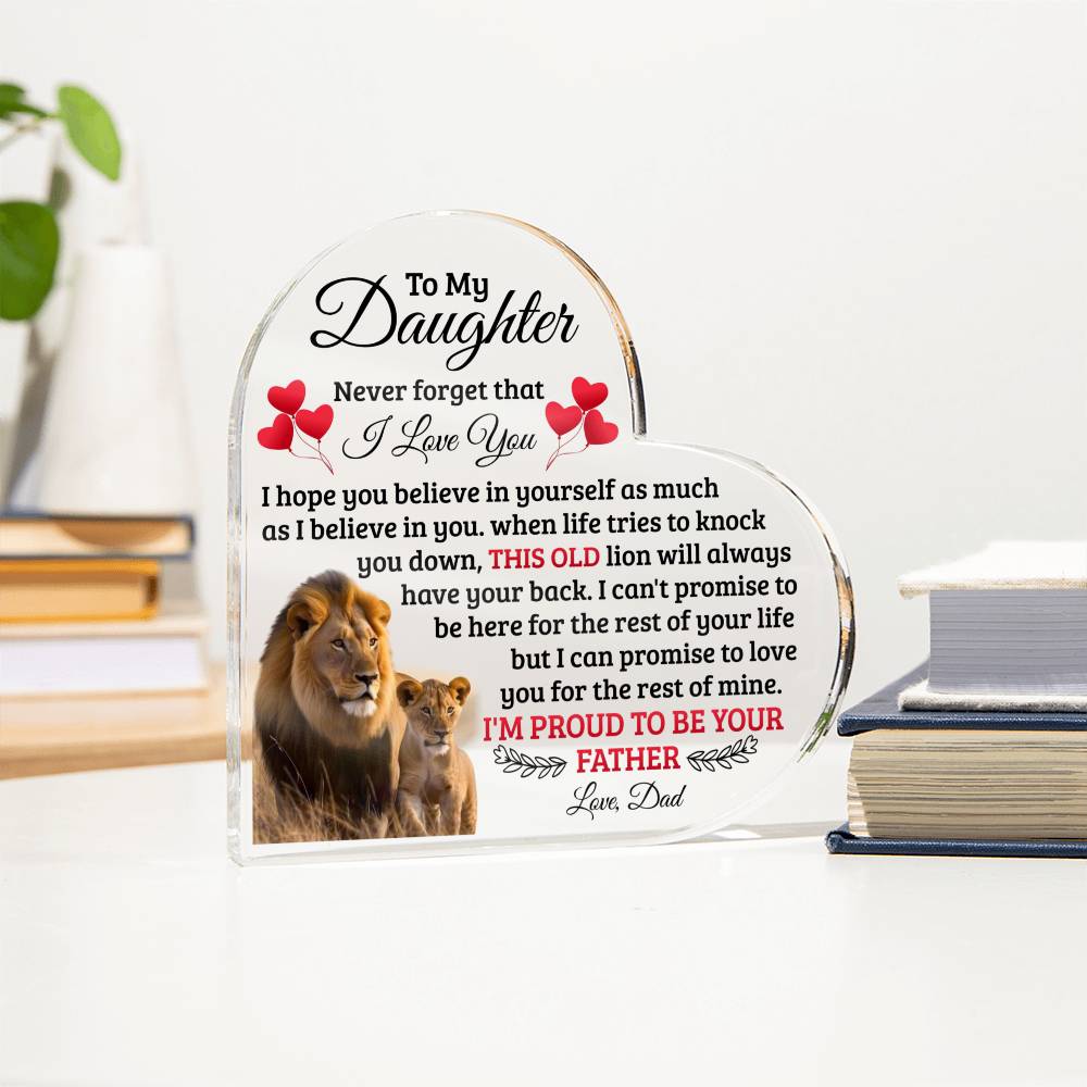 To My Daughter – Old Lion Heart Plaque