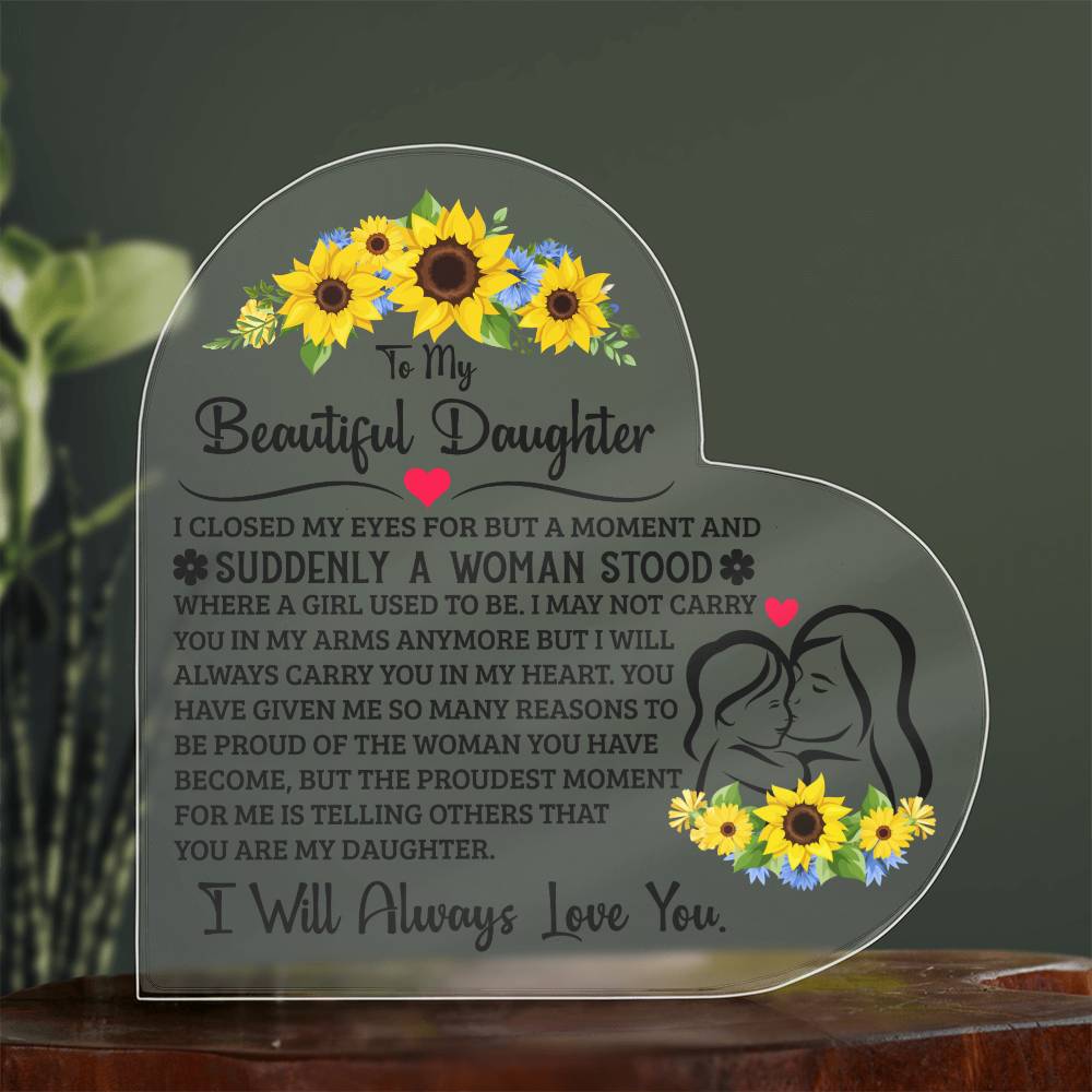 To My Daughter – Proud Heart Plaque