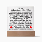 To My Daughter-in-Law – Honor Square Plaque