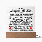 To My Daughter-in-Law – Honor Square Plaque
