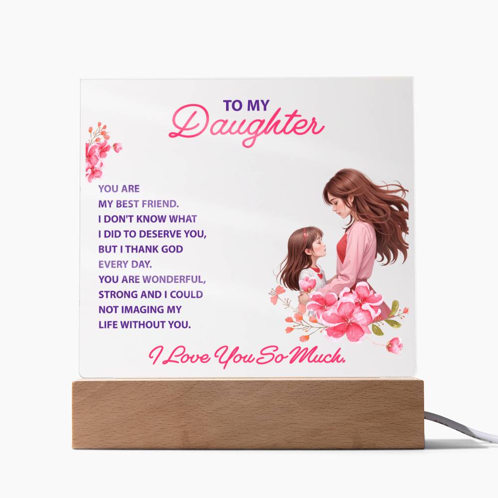 To My Daughter – Best Friend Keepsake Plaque Set