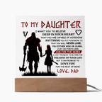 To My Daughter – Viking Square Plaque