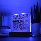 To My Daughter – Lion Crown Square Plaque