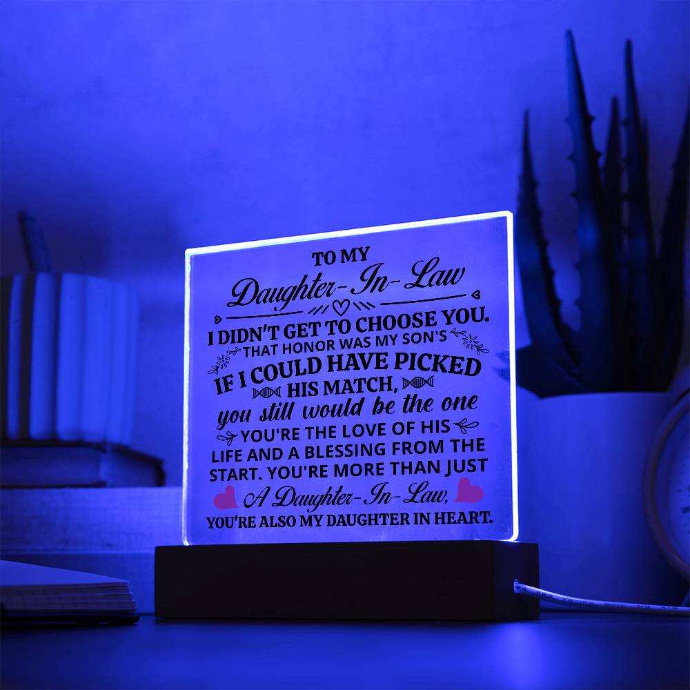 To My Daughter-in-Law – Honor Square Plaque