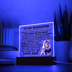 To My Daughter – Braver Square Plaque