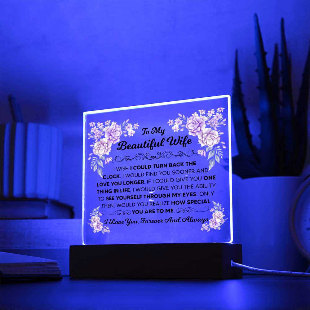 To My Beautiful Wife – Square Plaque