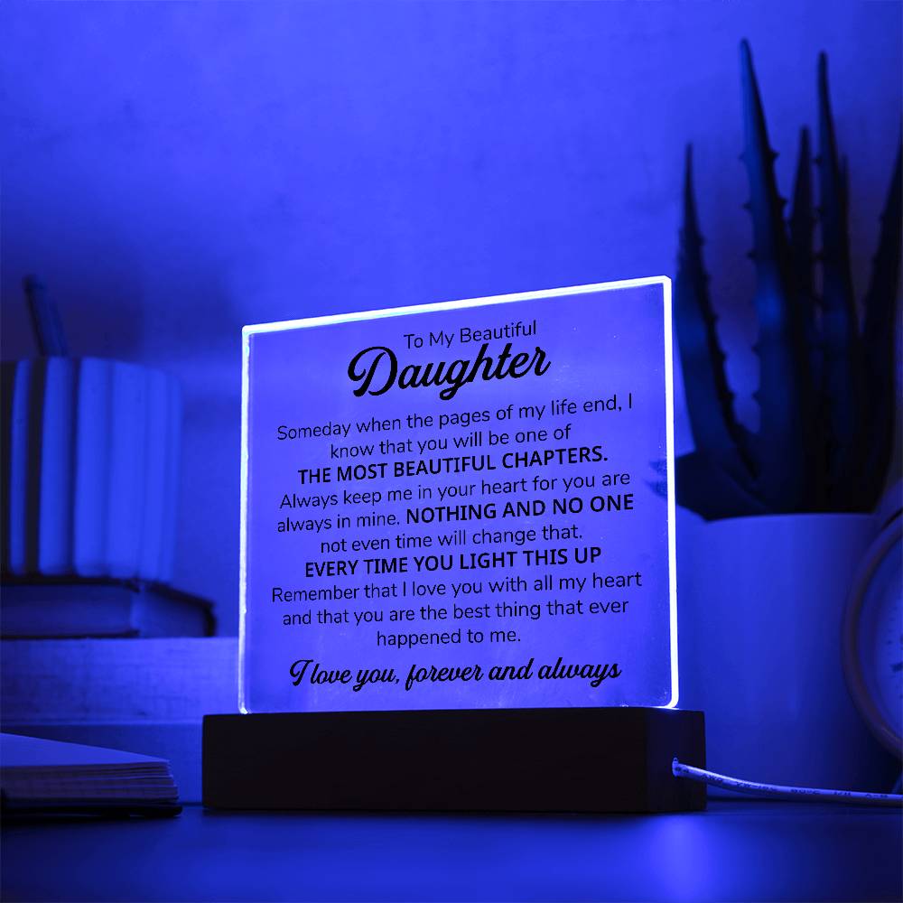 To My Daughter – Chapters Square Plaque
