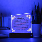 To My Beautiful Daughter – Square Plaque