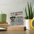 To My Daughter – Lion Crown Square Plaque
