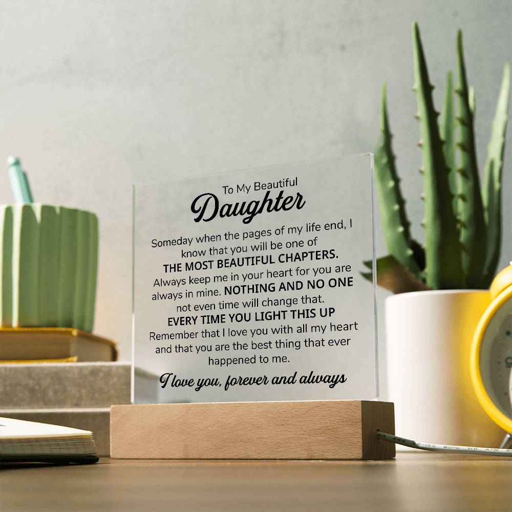 To My Daughter – Chapters Square Plaque