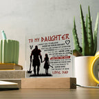 To My Daughter – Viking Square Plaque