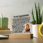 To My Daughter – Braver Square Plaque