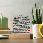 To My Daughter-in-Law – Honor Square Plaque