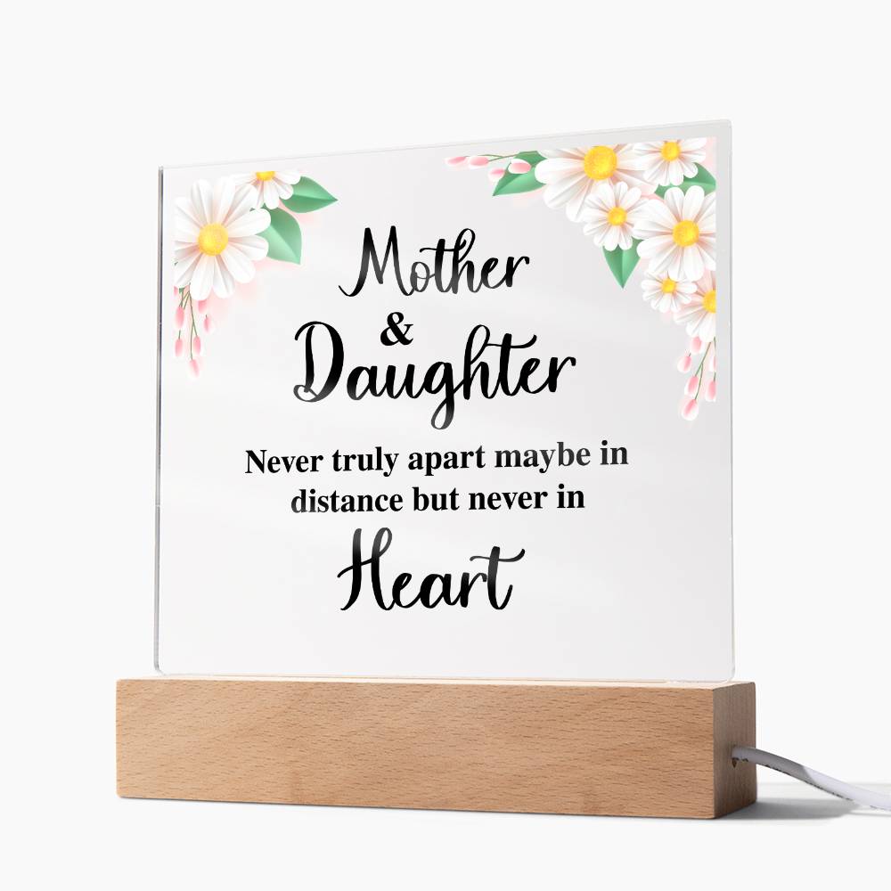 To My Daughter – Distance Square Plaque