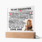 To My Daughter – Braver Square Plaque