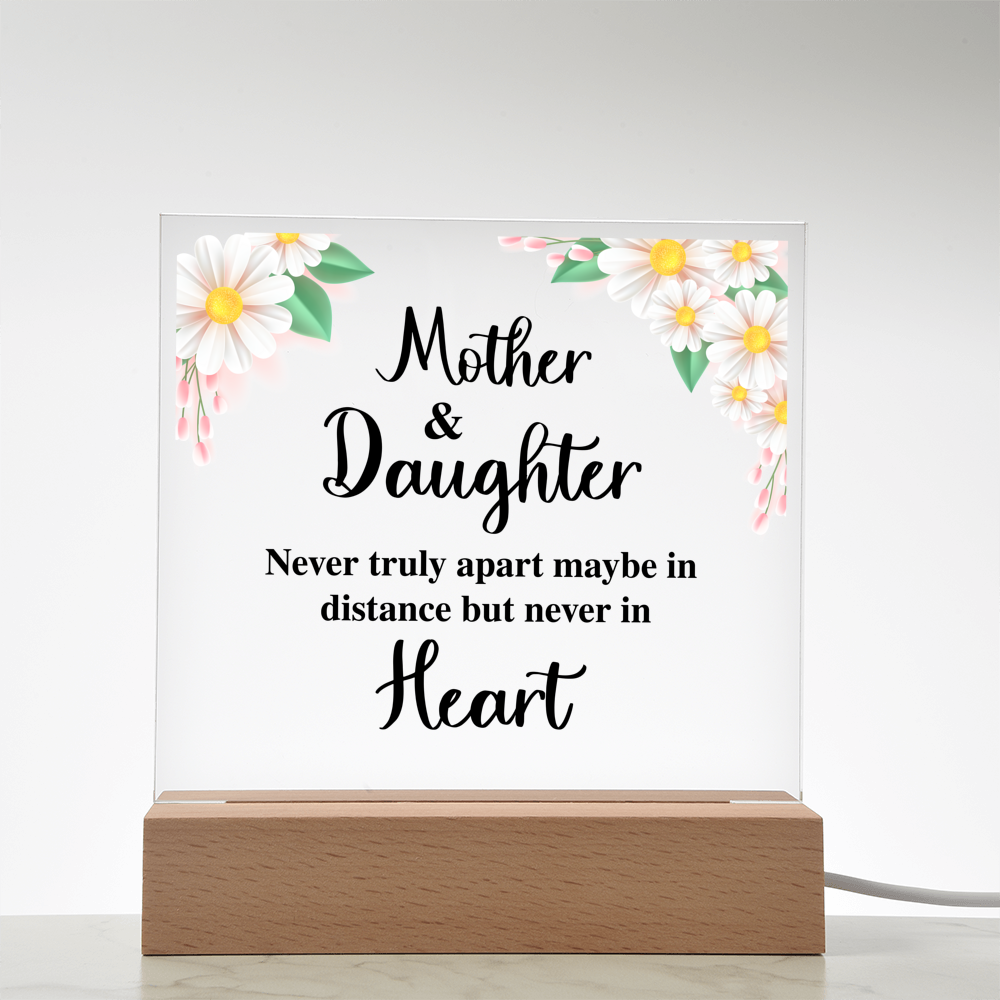 To My Daughter – Distance Square Plaque