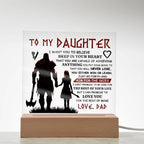 To My Daughter – Viking Square Plaque