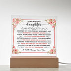 To My Beautiful Daughter – Square Plaque