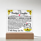 To My Daughter – Square Plaque