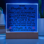 To My Daughter-in-Law – Honor Square Plaque