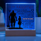 To My Daughter – Viking Square Plaque