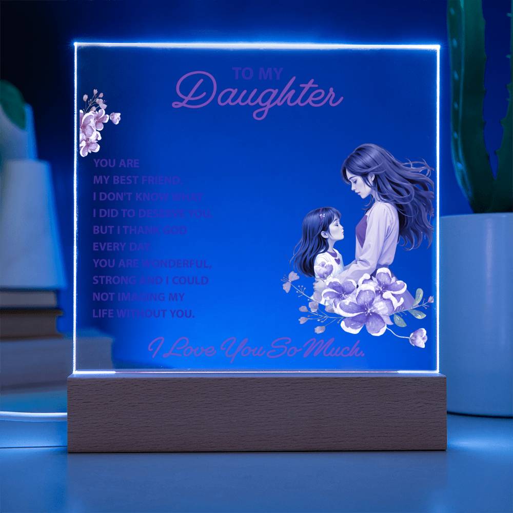 To My Daughter – Best Friend Keepsake Plaque Set