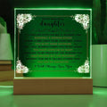 To My Beautiful Daughter – Square Plaque