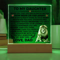 To My Daughter – Braver Square Plaque