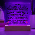 To My Daughter-in-Law – Honor Square Plaque
