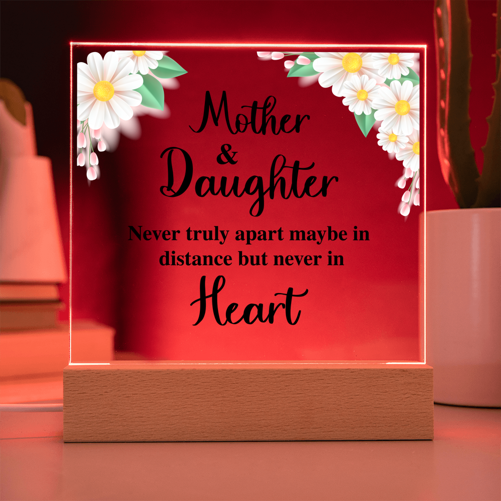 To My Daughter – Distance Square Plaque