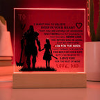 To My Daughter – Viking Square Plaque