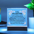 To My Beautiful Wife – Square Plaque