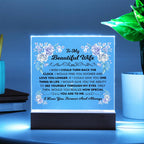 To My Beautiful Wife – Square Plaque