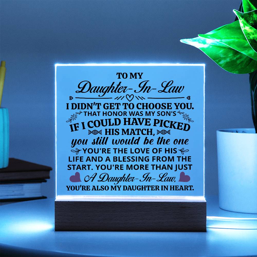 To My Daughter-in-Law – Honor Square Plaque