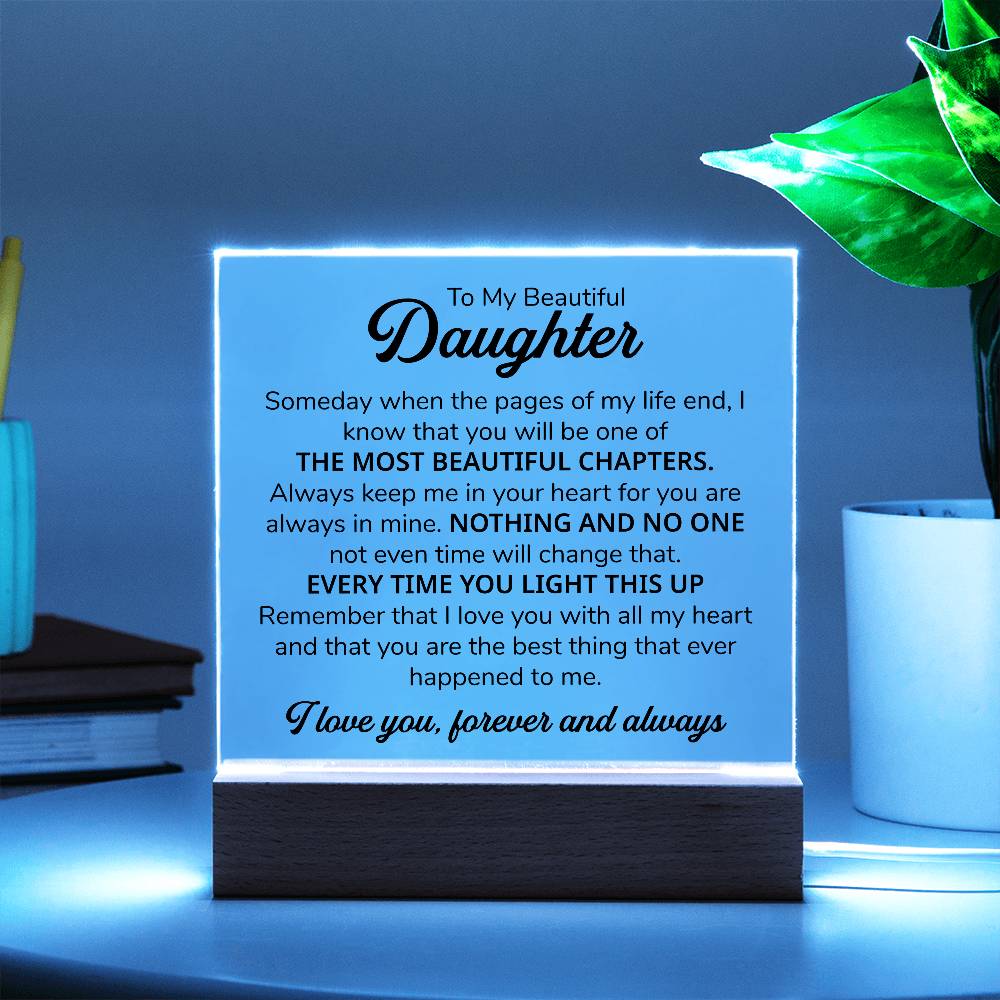 To My Daughter – Chapters Square Plaque