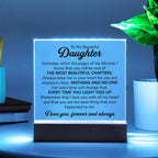 To My Daughter – Chapters Square Plaque