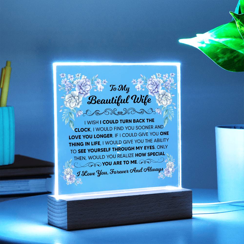To My Beautiful Wife – Square Plaque