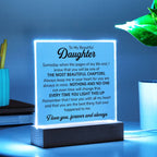 To My Daughter – Chapters Square Plaque
