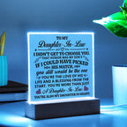 To My Daughter-in-Law – Honor Square Plaque