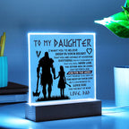 To My Daughter – Viking Square Plaque