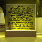 To My Daughter-in-Law – Honor Square Plaque