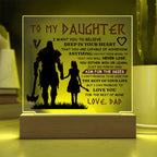 To My Daughter – Viking Square Plaque