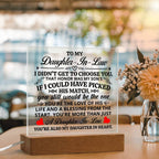To My Daughter-in-Law – Honor Square Plaque